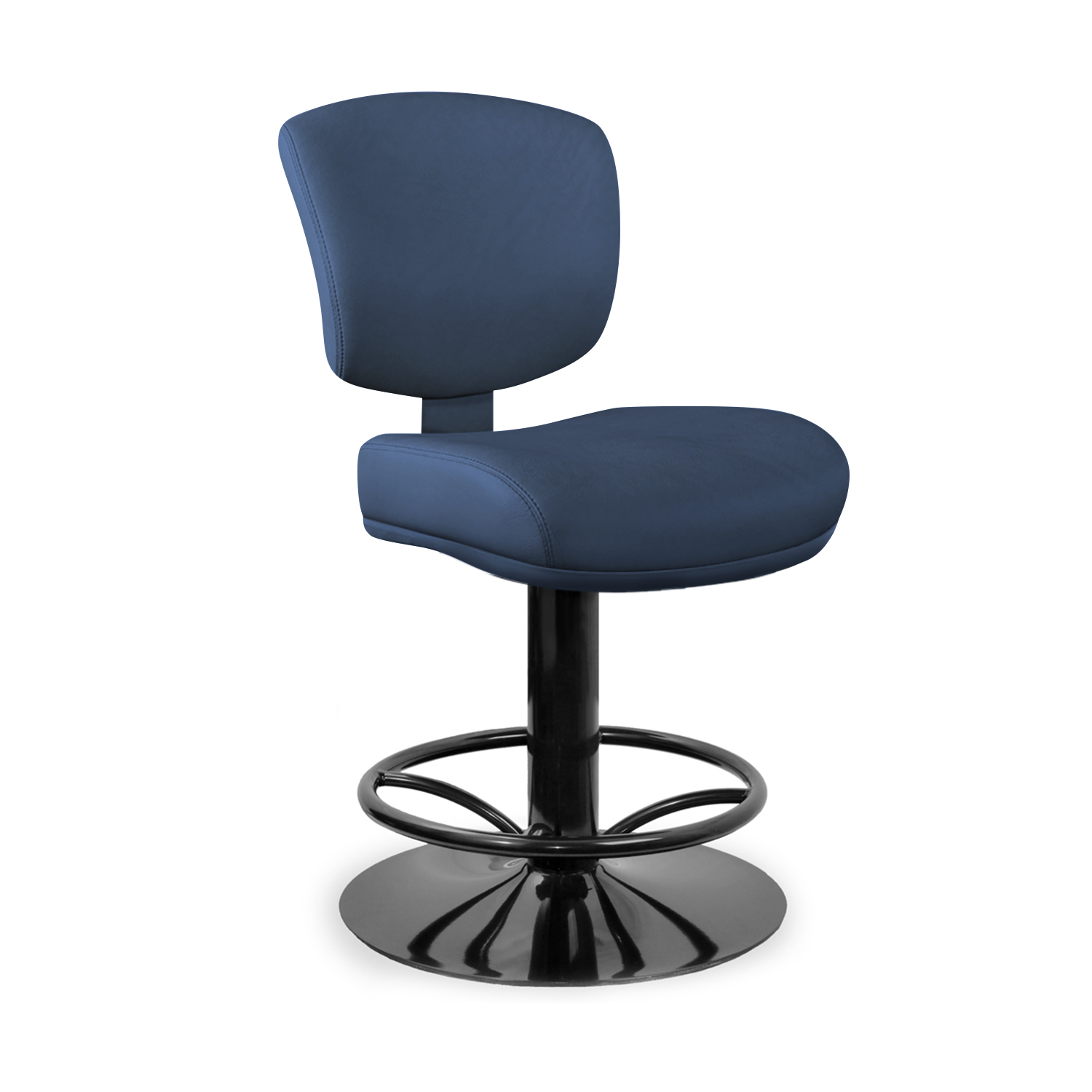 Fixed Pedestal with 4104 Curved Spoke Aluminum Footrest
