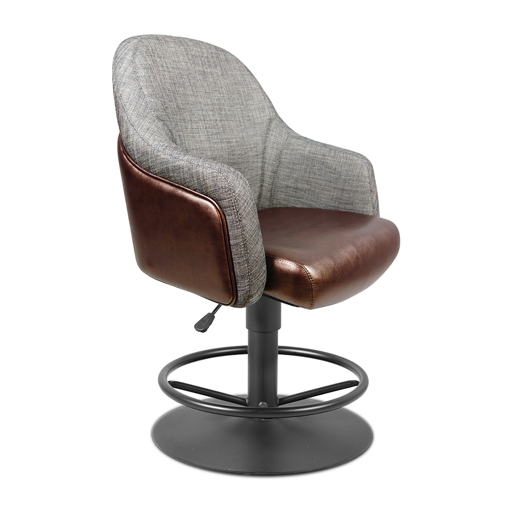 Hi-Lo Pedestal with Curved Spoke Round Footrest